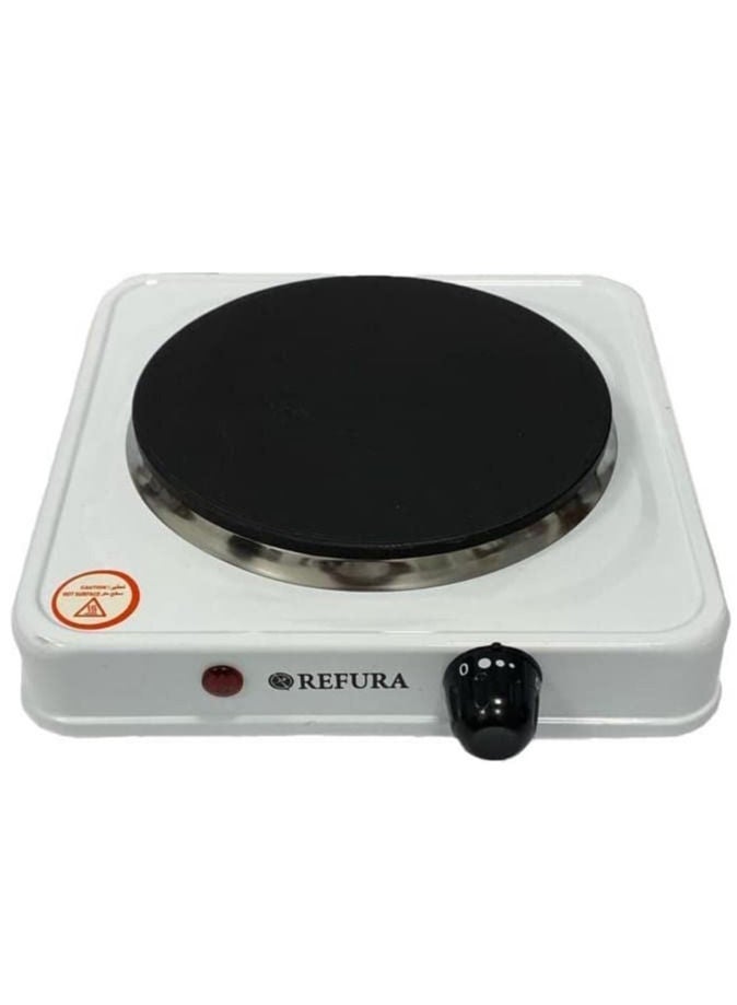 REFURA Electric Hot Plate 1200W | Single Burner | Fast Heating | Compact & Durable Design White RE-8003 - Image 1
